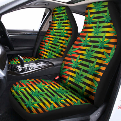 Rasta Striped Pattern Print Universal Fit Car Seat Covers