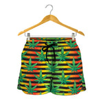 Rasta Striped Pattern Print Women's Shorts