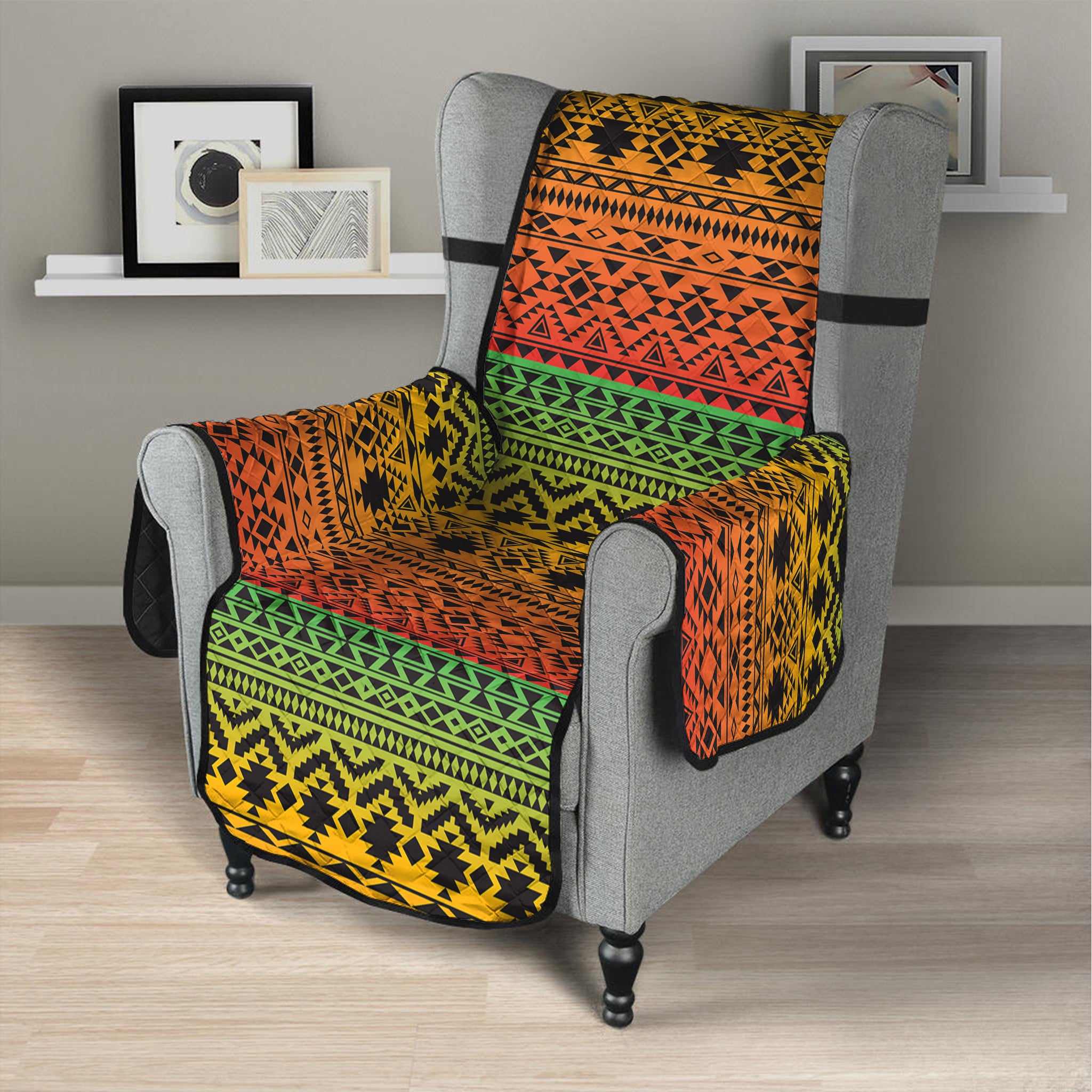 Rasta Tribal Pattern Print Armchair Protector