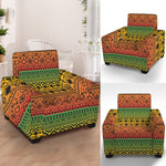 Rasta Tribal Pattern Print Armchair Slipcover