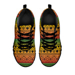 Rasta Tribal Pattern Print Black Sneakers