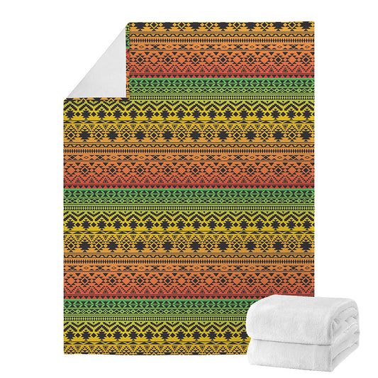 Rasta Tribal Pattern Print Blanket