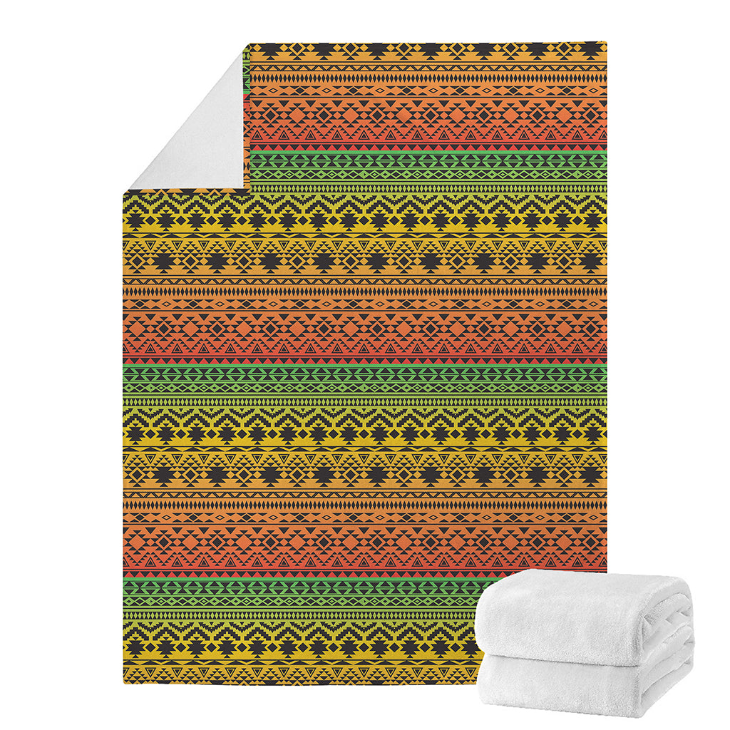 Rasta Tribal Pattern Print Blanket