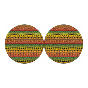 Rasta Tribal Pattern Print Car Coasters