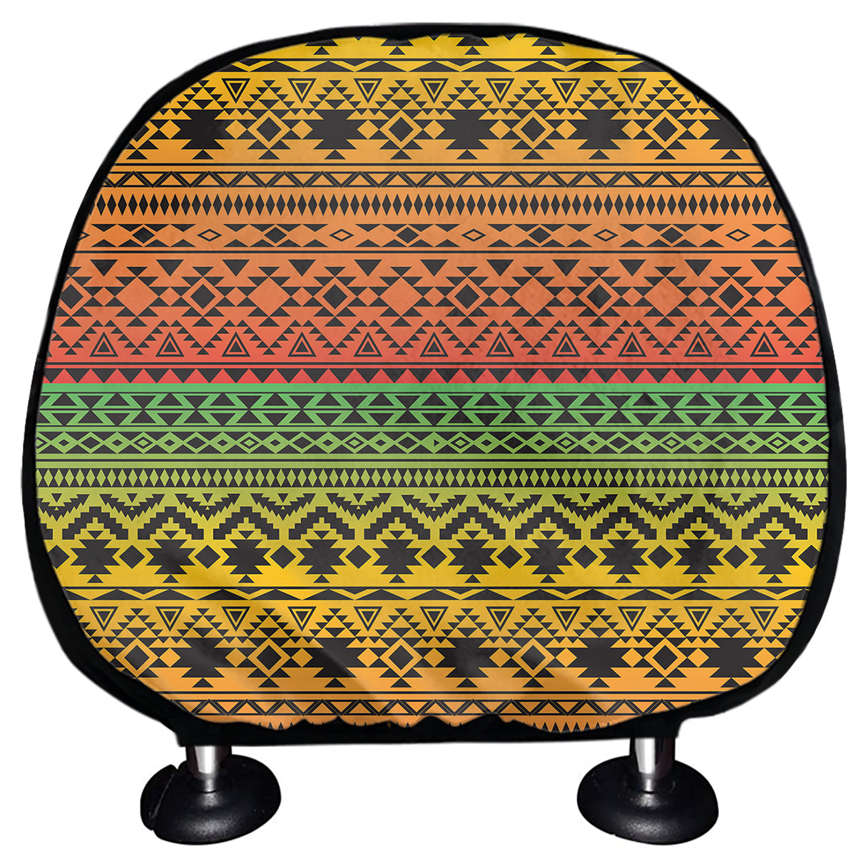 Rasta Tribal Pattern Print Car Headrest Covers