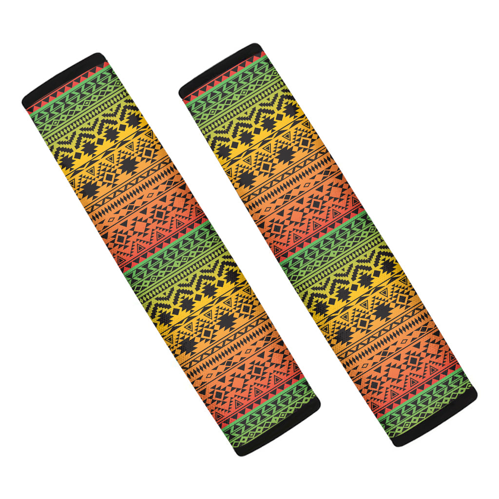 Rasta Tribal Pattern Print Car Seat Belt Covers