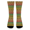 Rasta Tribal Pattern Print Crew Socks