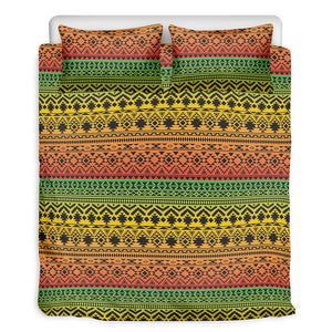 Rasta Tribal Pattern Print Duvet Cover Bedding Set