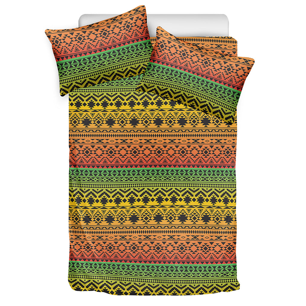 Rasta Tribal Pattern Print Duvet Cover Bedding Set