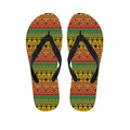 Rasta Tribal Pattern Print Flip Flops