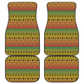 Rasta Tribal Pattern Print Front and Back Car Floor Mats