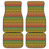 Rasta Tribal Pattern Print Front and Back Car Floor Mats