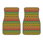 Rasta Tribal Pattern Print Front Car Floor Mats