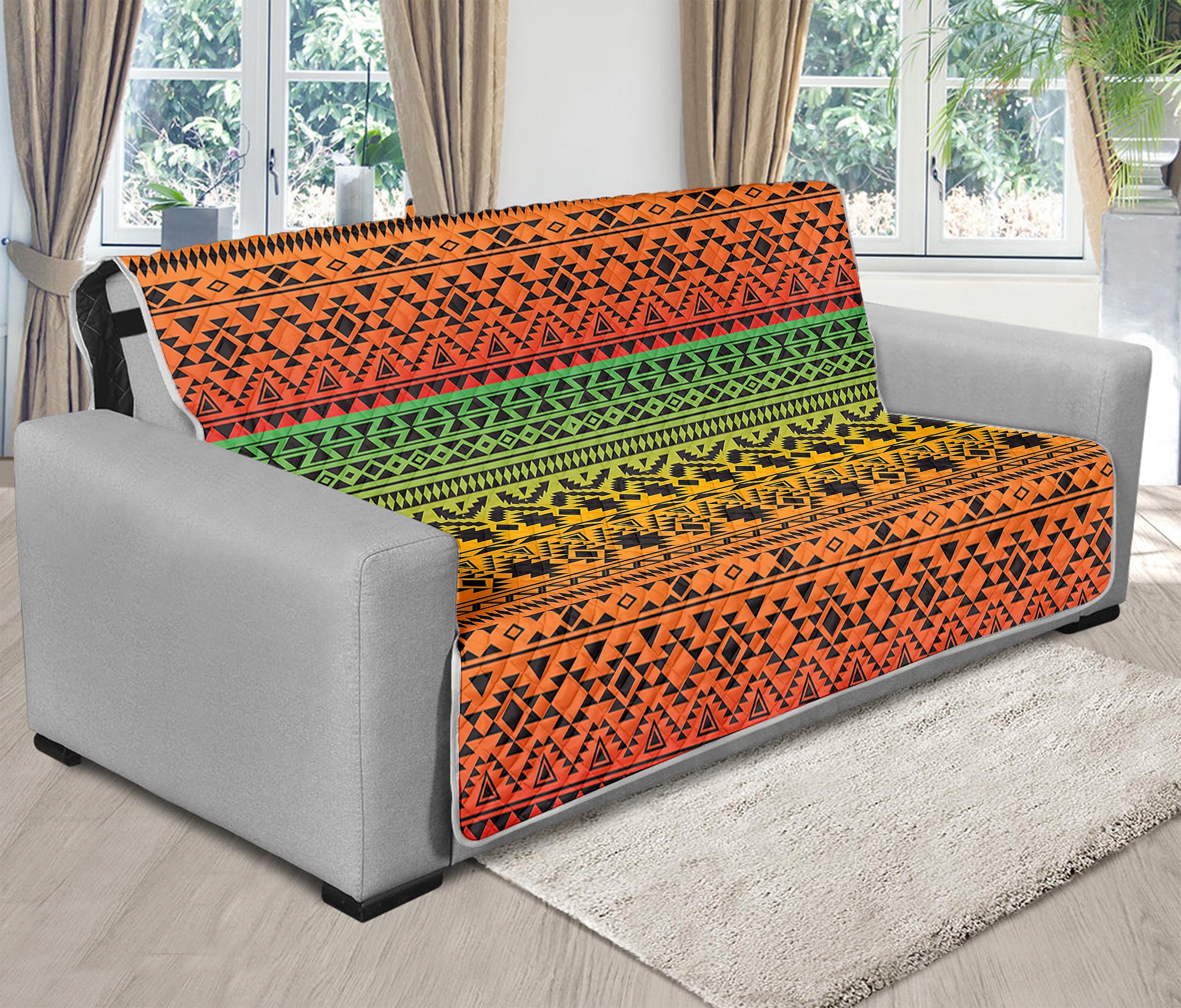 Rasta Tribal Pattern Print Futon Protector