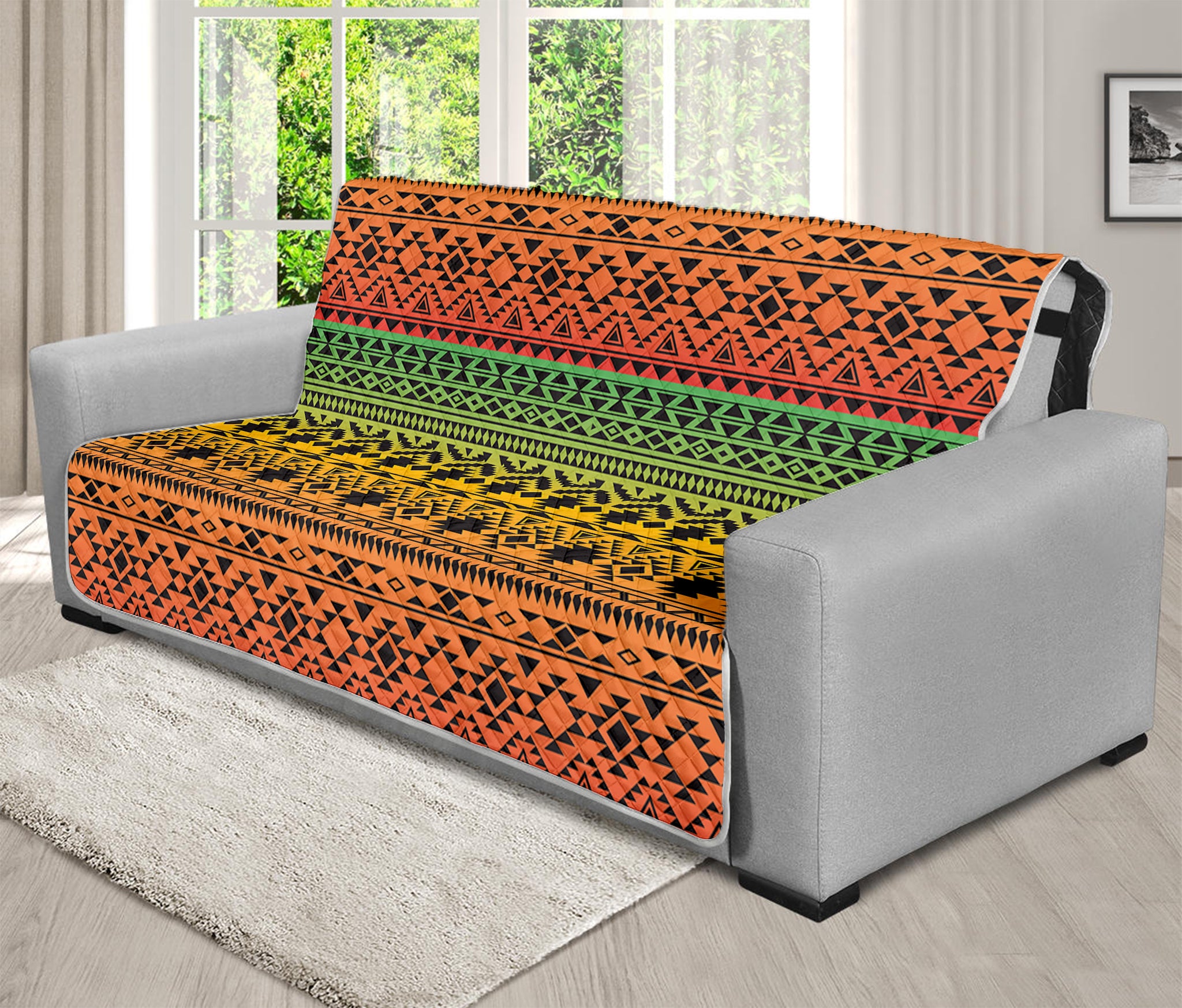 Rasta Tribal Pattern Print Futon Protector