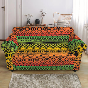 Rasta Tribal Pattern Print Loveseat Slipcover