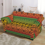 Rasta Tribal Pattern Print Loveseat Slipcover