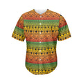 Rasta Tribal Pattern Print Men's Baseball Jersey