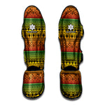 Rasta Tribal Pattern Print Muay Thai Shin Guard