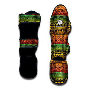 Rasta Tribal Pattern Print Muay Thai Shin Guard