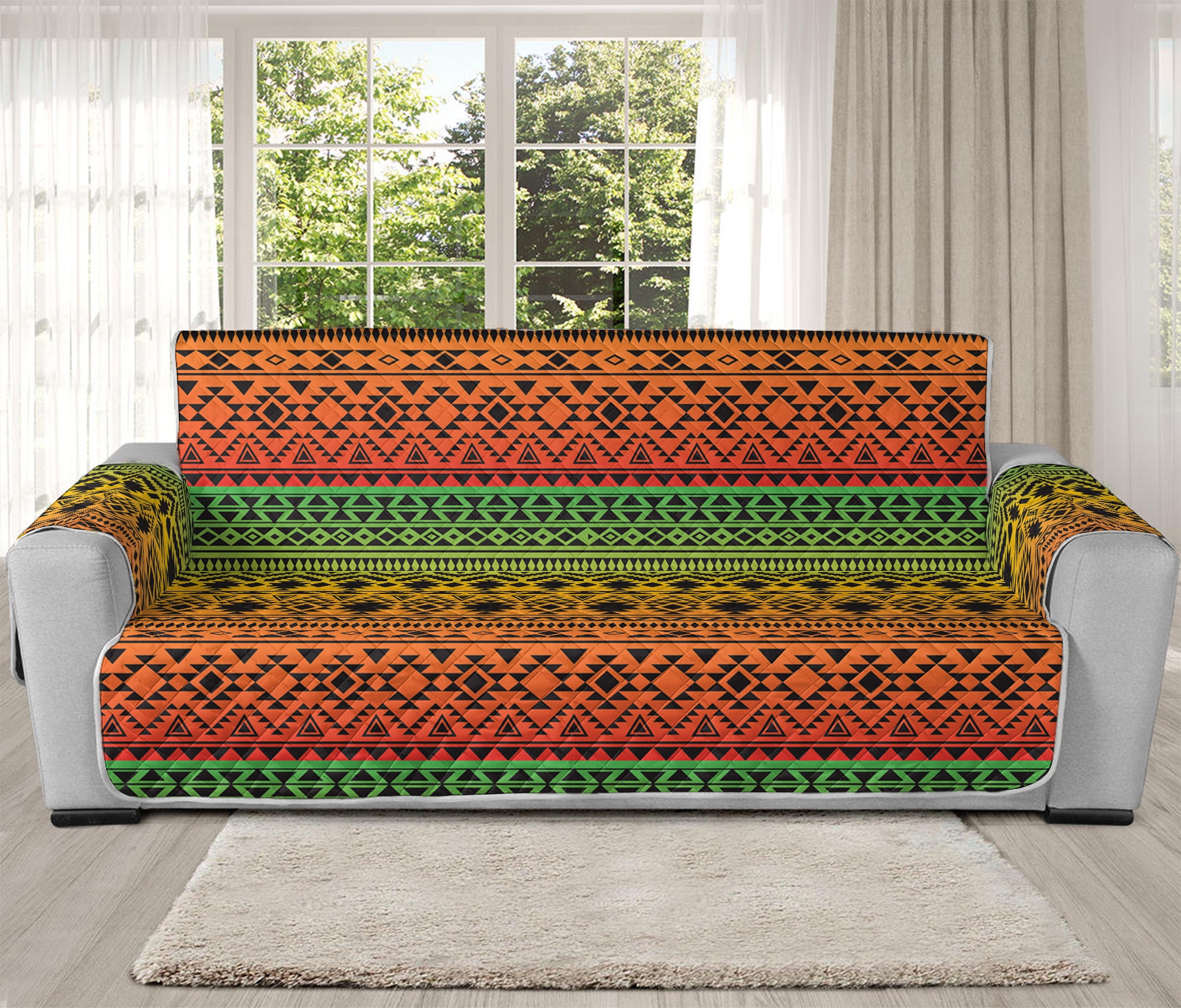 Rasta Tribal Pattern Print Oversized Sofa Protector