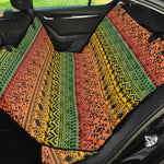 Rasta Tribal Pattern Print Pet Car Back Seat Cover