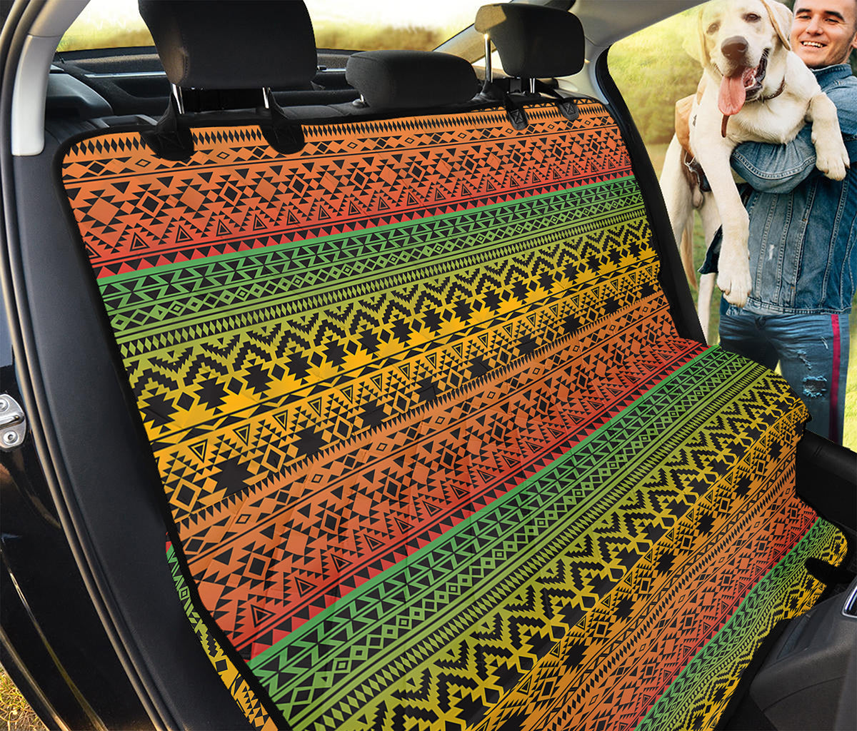 Rasta Tribal Pattern Print Pet Car Back Seat Cover