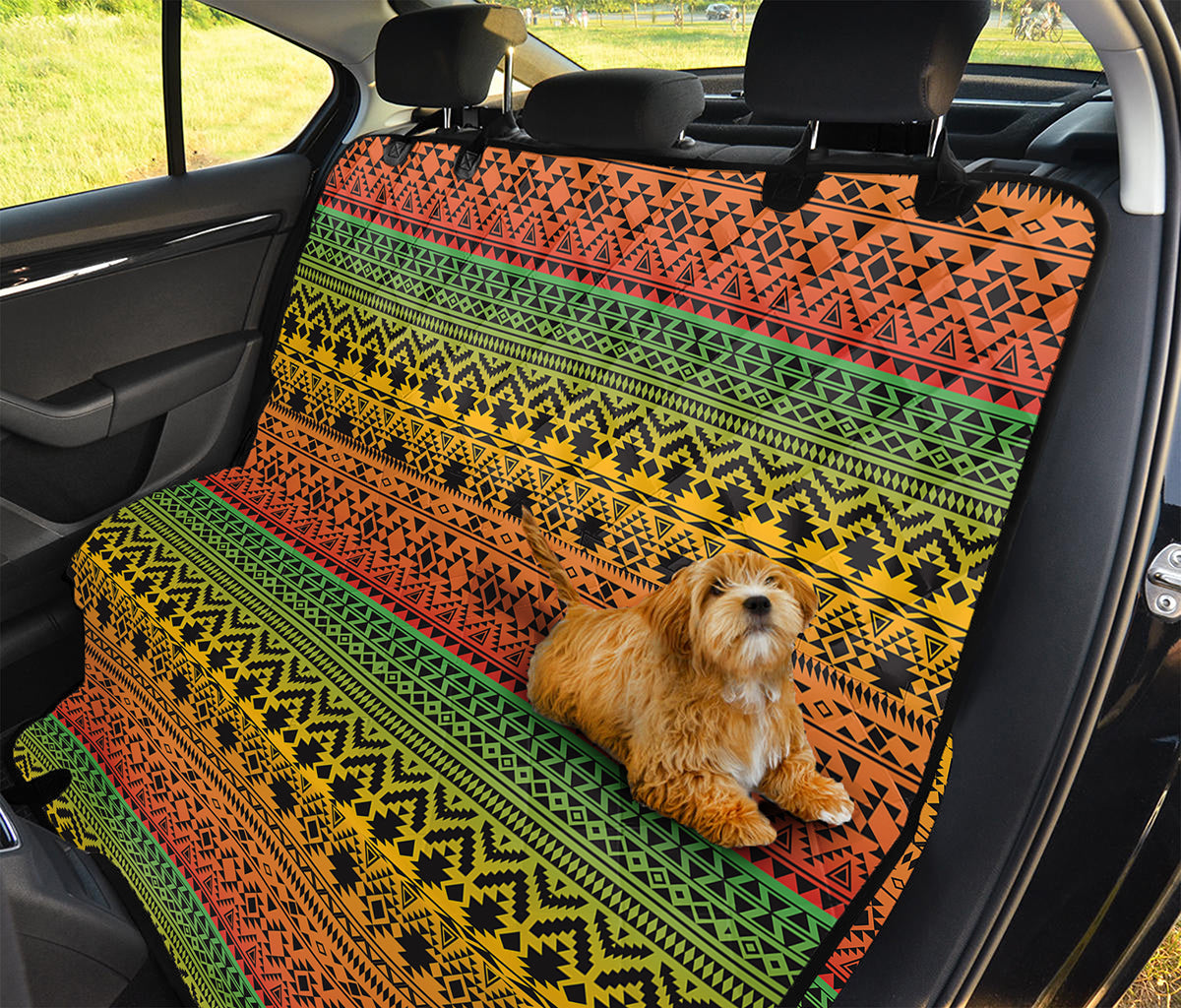 Rasta Tribal Pattern Print Pet Car Back Seat Cover