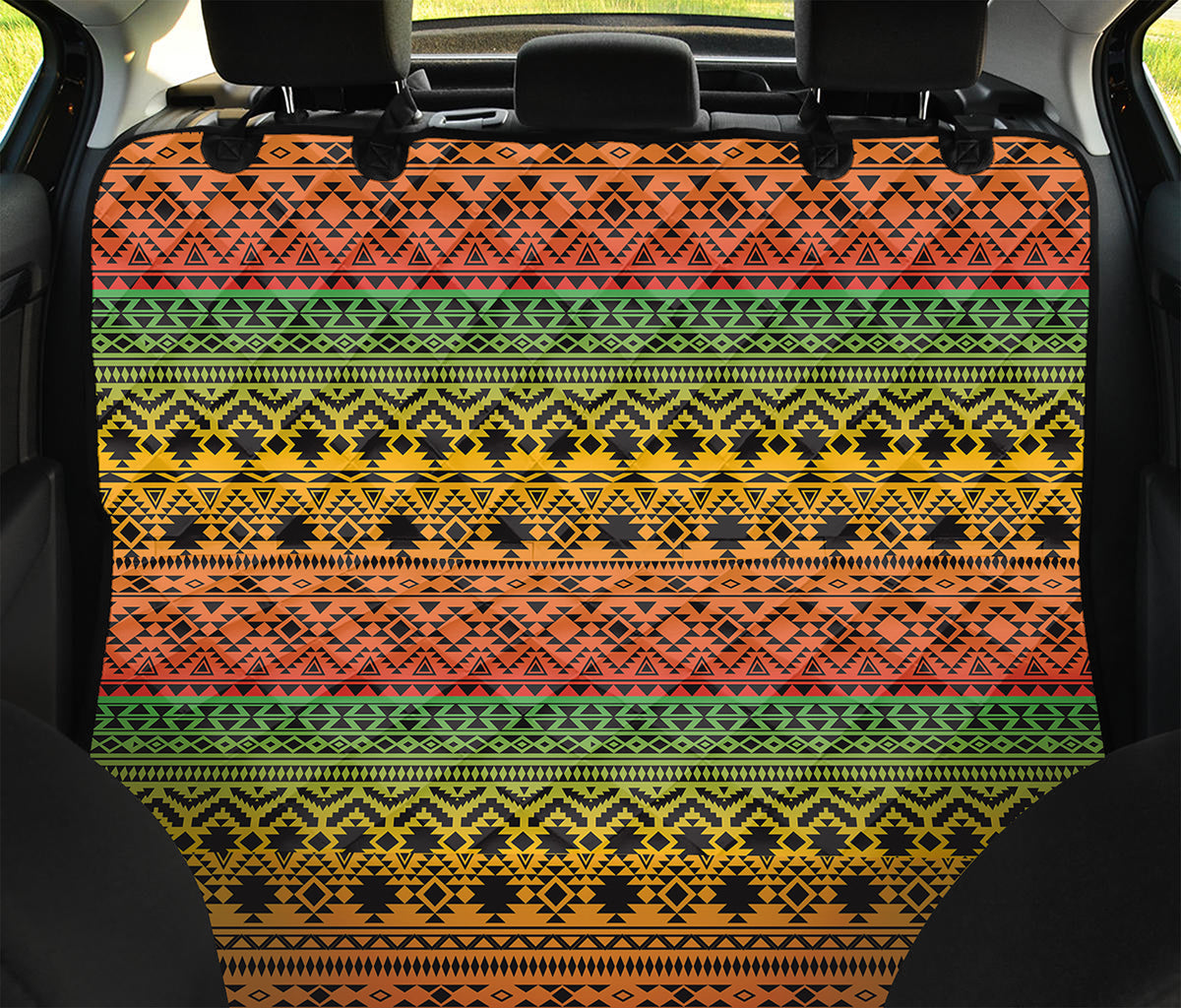 Rasta Tribal Pattern Print Pet Car Back Seat Cover