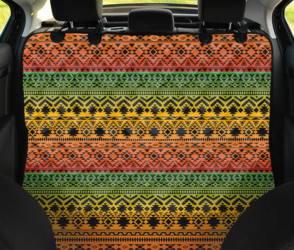 Rasta Tribal Pattern Print Pet Car Back Seat Cover