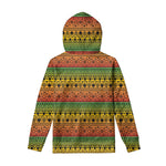 Rasta Tribal Pattern Print Pullover Hoodie