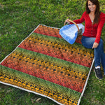 Rasta Tribal Pattern Print Quilt