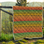 Rasta Tribal Pattern Print Quilt