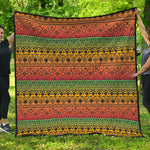 Rasta Tribal Pattern Print Quilt