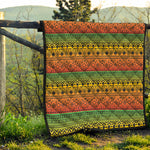 Rasta Tribal Pattern Print Quilt