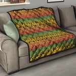 Rasta Tribal Pattern Print Quilt