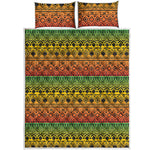 Rasta Tribal Pattern Print Quilt Bed Set