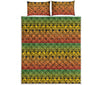 Rasta Tribal Pattern Print Quilt Bed Set