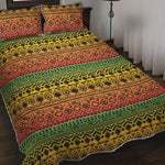 Rasta Tribal Pattern Print Quilt Bed Set