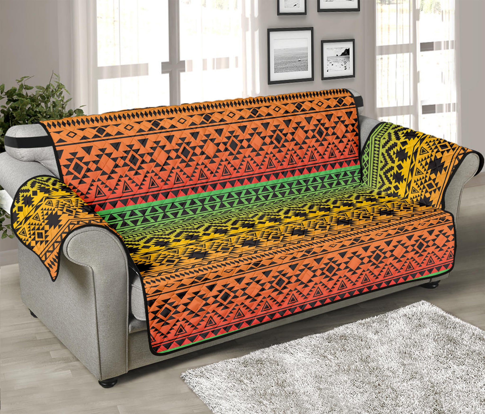 Rasta Tribal Pattern Print Sofa Protector