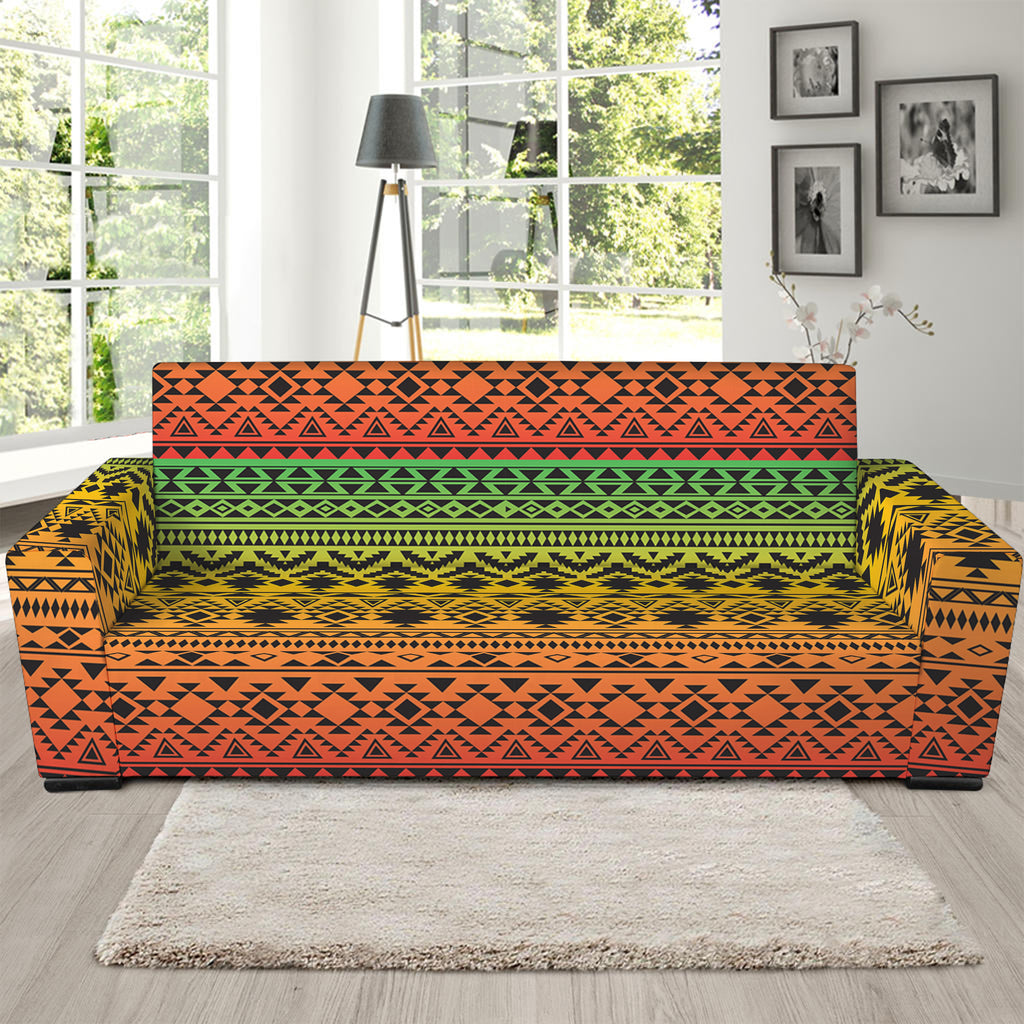 Rasta Tribal Pattern Print Sofa Slipcover