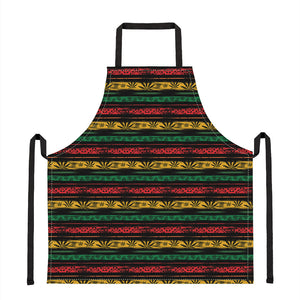 Rastafarian Hemp Pattern Print Apron