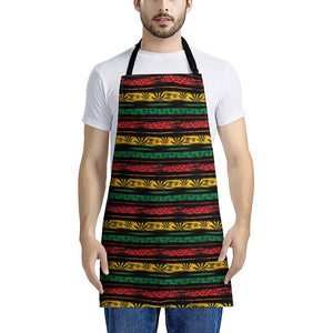 Rastafarian Hemp Pattern Print Apron