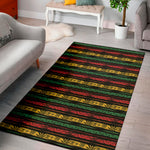 Rastafarian Hemp Pattern Print Area Rug