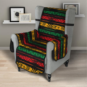 Rastafarian Hemp Pattern Print Armchair Protector