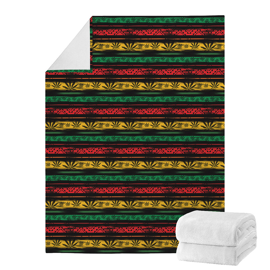 Rastafarian Hemp Pattern Print Blanket