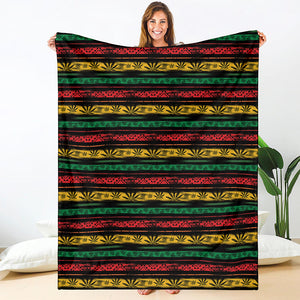 Rastafarian Hemp Pattern Print Blanket