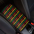 Rastafarian Hemp Pattern Print Car Center Console Cover