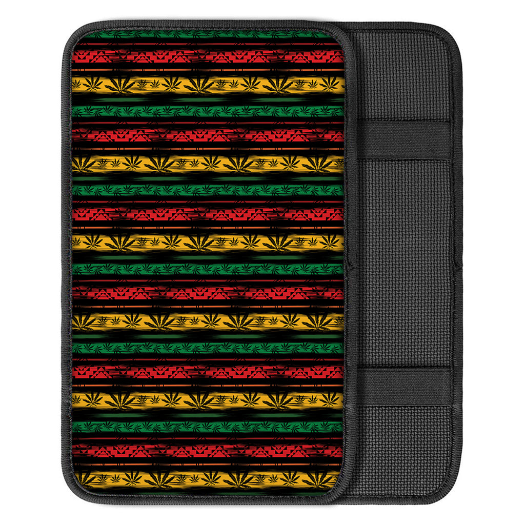 Rastafarian Hemp Pattern Print Car Center Console Cover