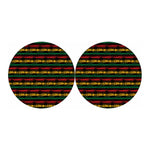 Rastafarian Hemp Pattern Print Car Coasters